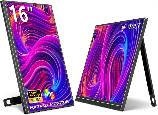 VEOUT® 16" PORTABLE MONITOR, 1920x1200P